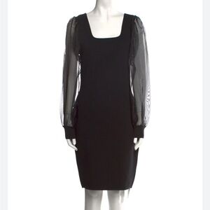 Black dress sheer sleeves